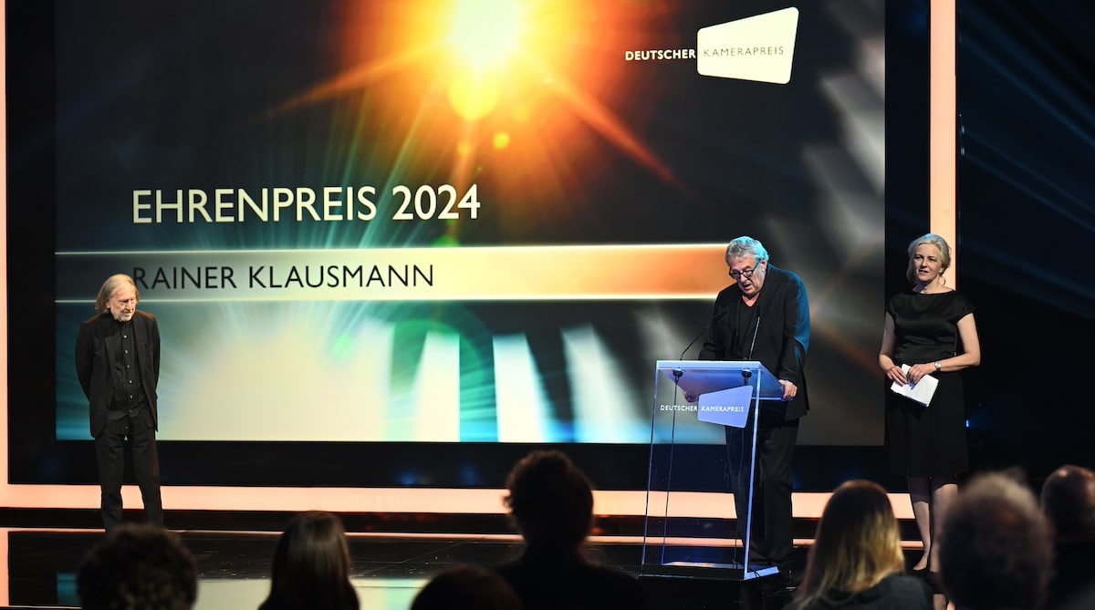 34.Deutscher Kamerapreis: Ehrenpreisträger Rainer Klausmann bei der Laudation