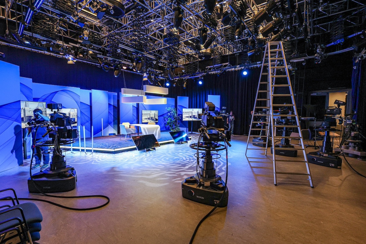 "The Tube TV-Studio" im 2. Tiefgeschoss im Antall-Gebäude