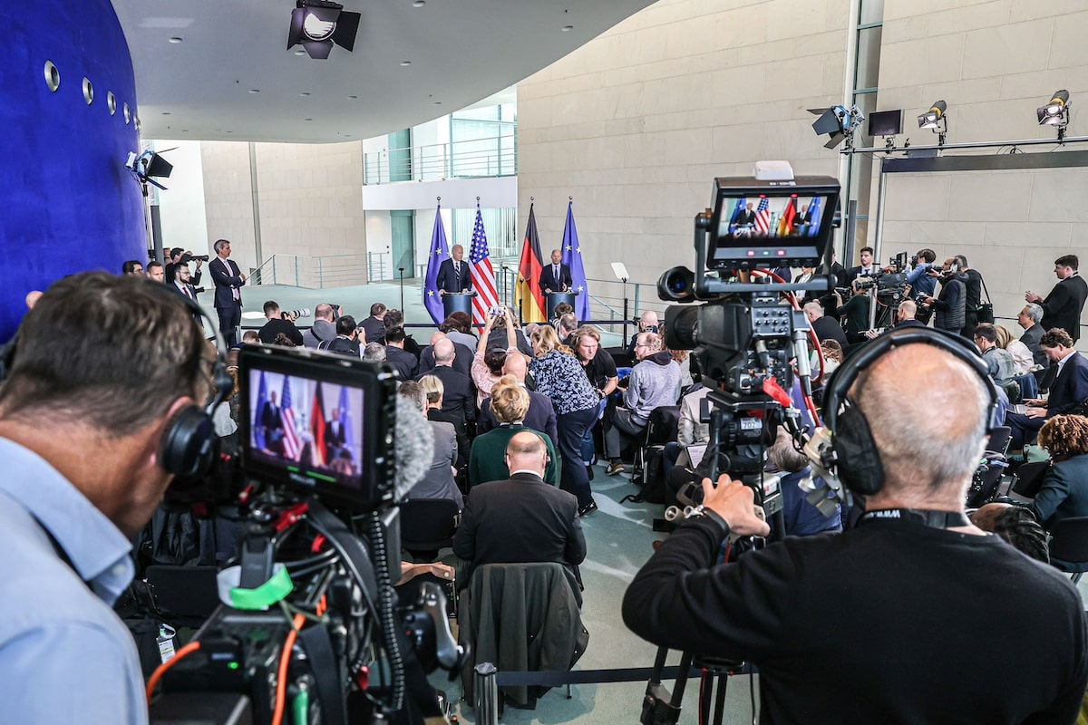 Pressekonferenz von Präsident Biden und Bundeskanzler Scholz